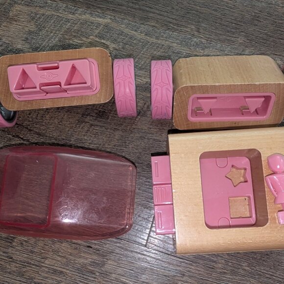 Automoblox Pink/natural Wood Wooden Toy Car C9p rare - Picture 7 of 10